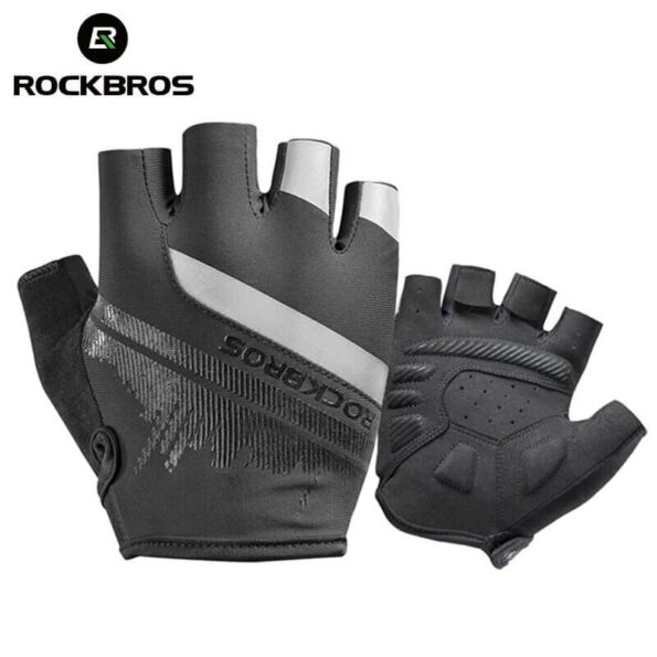 ROCKBROS Fingerless Gloves Men's Shockproof Wear Resistant