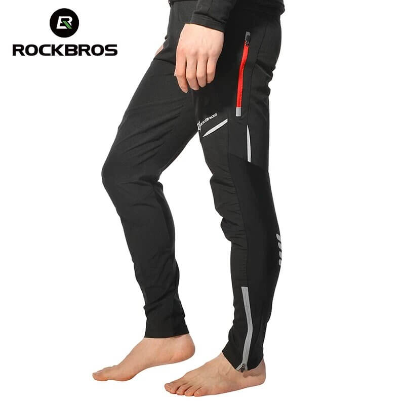 ROCKBROS Cycling Pants Men Women Windproof Thermal Fleece Trousers Winter  Running Hiking M