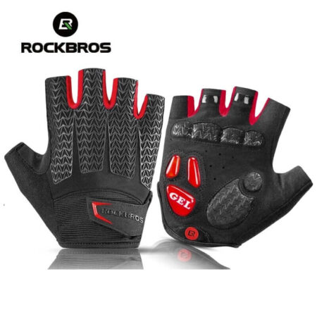 ROCKBROS Half Finger Gloves Mittens SBR GEL Pad Shockproof